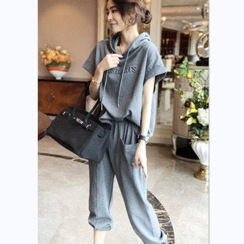 Age reducing western style sports suit women's pants fashion leisure two piece suit temperament spring and summer  new European station