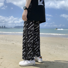 Spring and summer 2021 new men's and women's loose cool couple wide leg pants casual pants