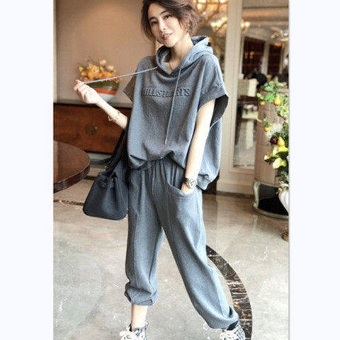 Age reducing western style sports suit women's pants fashion leisure two piece suit temperament spring and summer  new European station