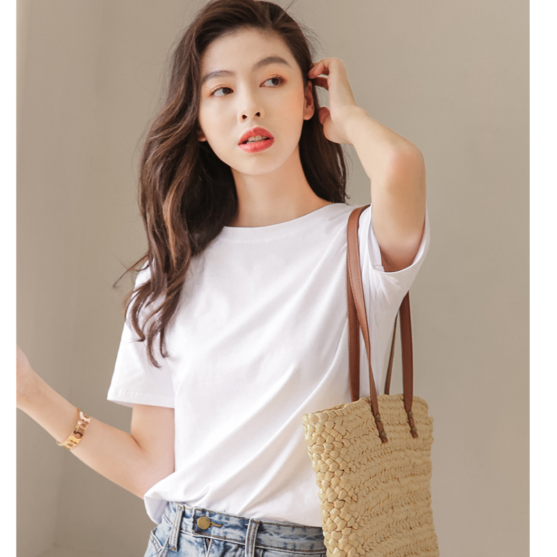 Pure cotton summer clothing 2021 new short sleeve T-shirt women's clothing summer fashion Korean T-shirt women's clothing