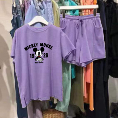 6535 cotton South Korea dongdamen sports leisure suit women's fat mm loose foreign style age reduction two piece set fashion