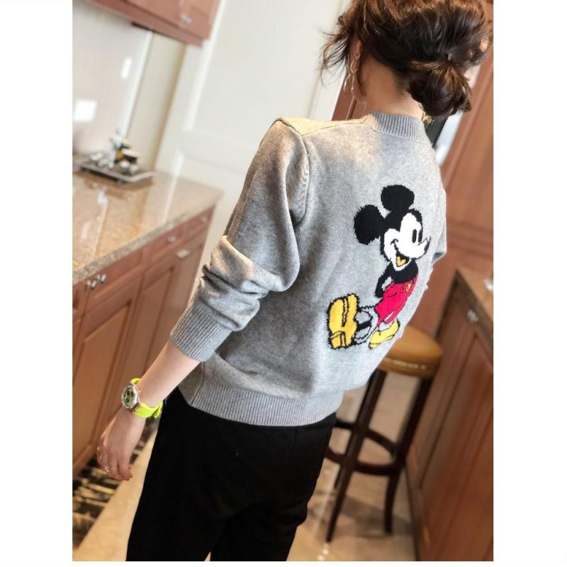 Mickey knitted cardigan women's new lazy wind loose sweater in 2021