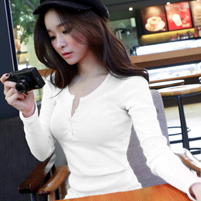 Button thread long sleeve women's summer slim Korean long large size top bottom coat