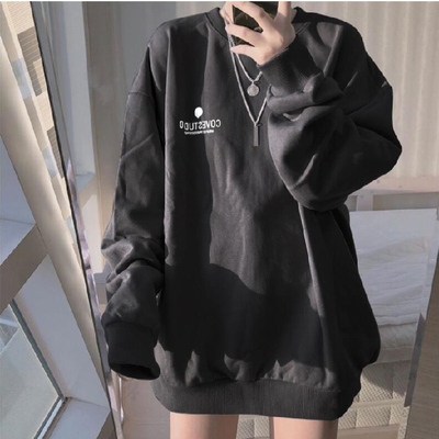 Super fire sweater women's spring and autumn Korean version hoodless thin coat fashion students loose clothes