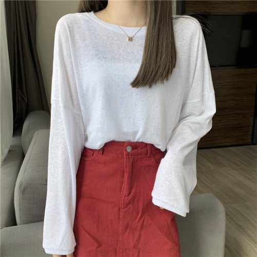 Real shooting and real price new version of early autumn Korean style is thin and casual pure long sleeves