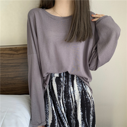 Real shooting and real price new version of early autumn Korean style is thin and casual pure long sleeves