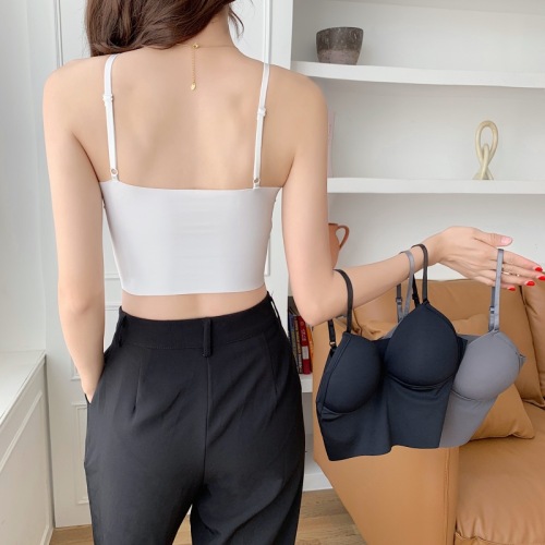 Real price vest traceless suspender underwear without steel ring integrated bra thin large chest shows small beautiful back
