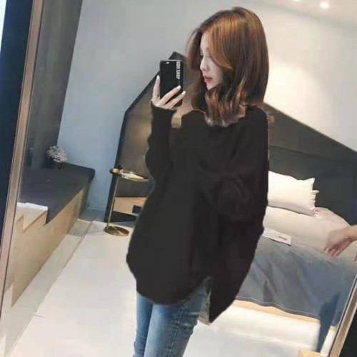 Lazy wind thickened Korean sweater women's 2021 new fashion loose V-Neck Sweater women's autumn and winter Pullover