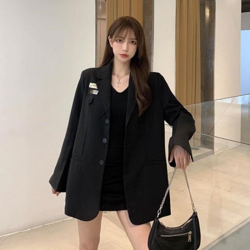 Design sense Lapel suit coat women  autumn winter Korean version British style fashion fried street net red coat women's suit