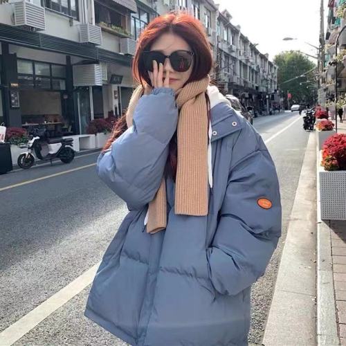 Screen down jacket cotton jacket female  winter bread jacket Korean version thickened loose student cotton jacket