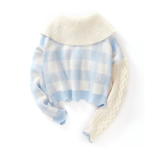 XIAO LI设计师系列珺乐町筱绵云毛衣女早秋新款长袖毛针织衫