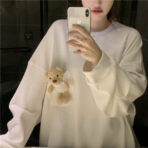 Student thin loose Korean Harajuku style sweater girlfriends trend top