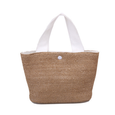 New seaside summer beach vacation fashion woven bag retro handbag straw woven bag women