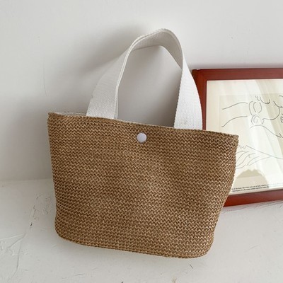 New seaside summer beach vacation fashion woven bag retro handbag straw woven bag women