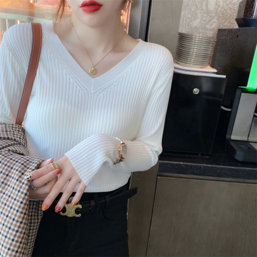 V-Neck Sweater NEW  autumn winter sweater thin long sleeve bottomed Shirt Top