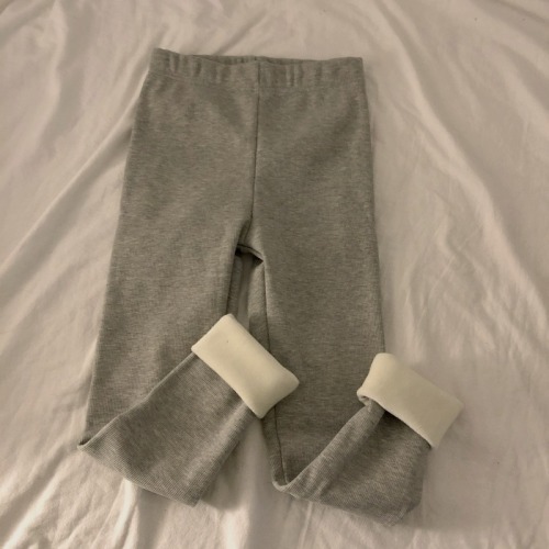 Autumn grey Leggings women wear spring and autumn new elastic tights, plush and thickened warm autumn pants