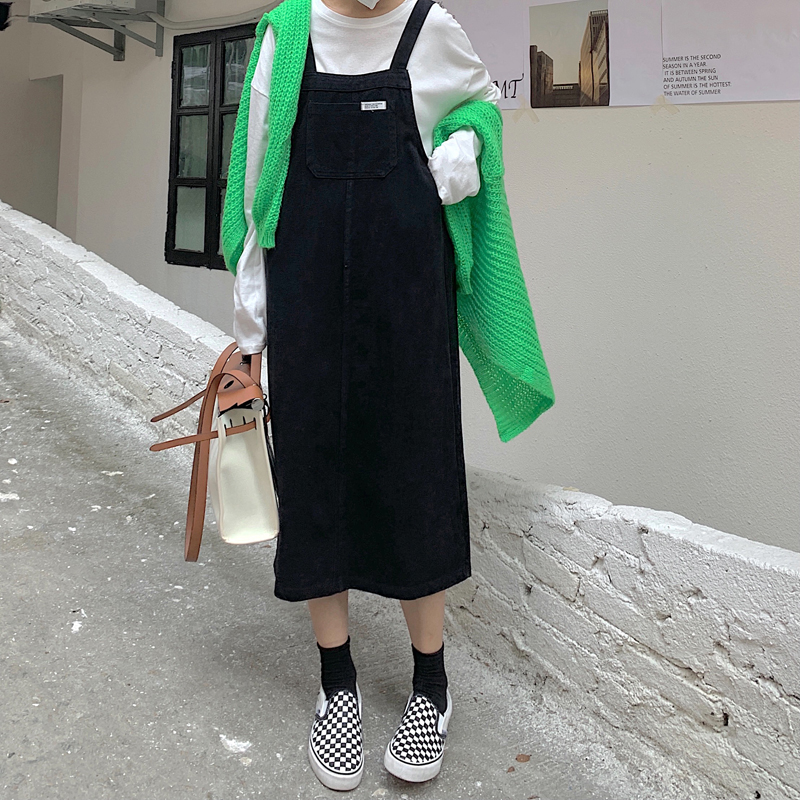 Real price 2021 new small suspender skirt women's Korean version frosted loose thin age reducing dress