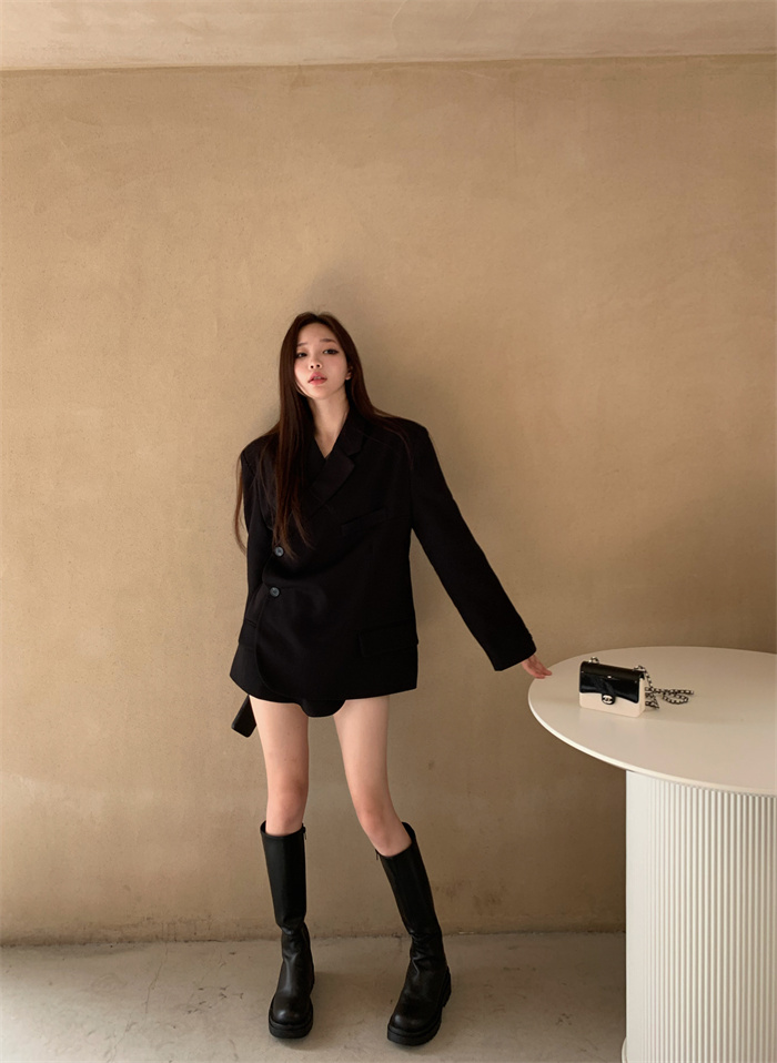 Real price loose leisure temperament medium and long suit coat