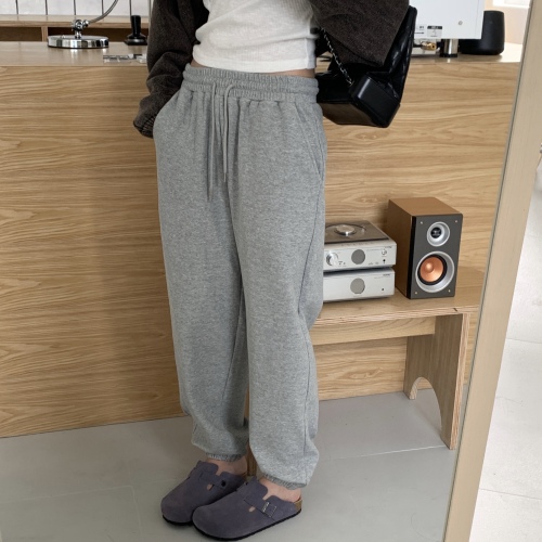 Real price Hong Kong chic drawstring elastic waist loose casual pants  autumn student foot guard pants trend