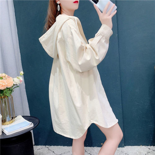 Fried Street cotton large size women's clothing spring and autumn thin long sleeve sweater women's Korean loose design shirt coat