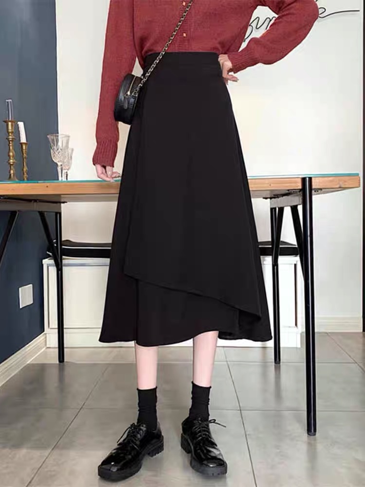 Large irregular skirt, loose skirt, large swing skirt, suitable for crotch, thigh, thick ass, big belly, long skirt