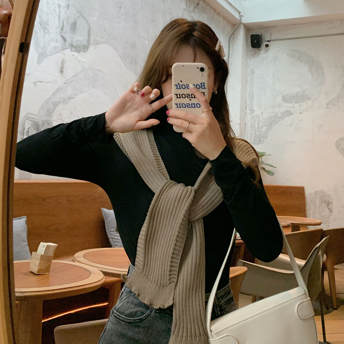 Real shooting and real price ~ autumn new versatile, with small shawl, knitted bib, air conditioner, neck guard, shoulder guard and Camisole