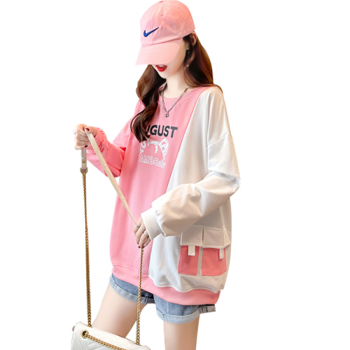 Real shooting fried Street cotton large size women's clothing spring and autumn thin long sleeve sweater women's Korean loose design top net red