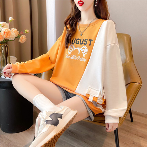 Real shooting fried Street cotton large size women's clothing spring and autumn thin long sleeve sweater women's Korean loose design top net red
