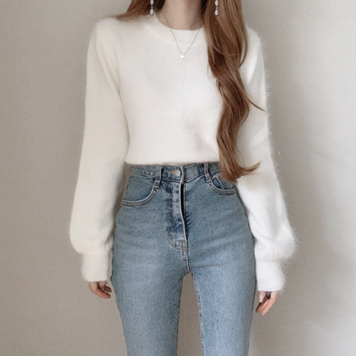 Korean hairy long sleeved sweater