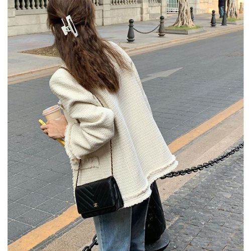 Retro small fragrance coat women's short early autumn new Korean loose casual celebrity coat