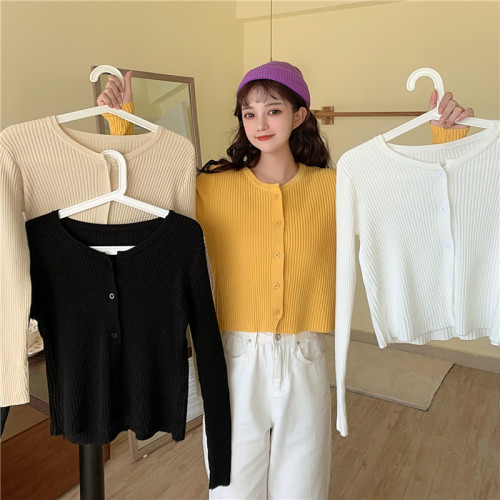 Korean spring and summer new style knitted cardigan long sleeve sun proof shirt