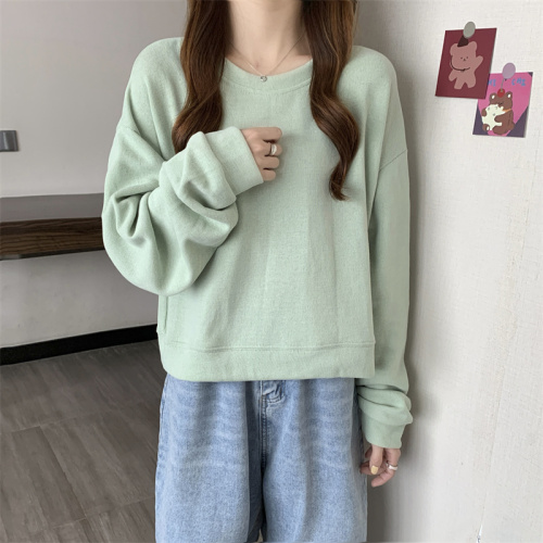 Real shot of Minnie double-sided Plush thickened short women's sweater