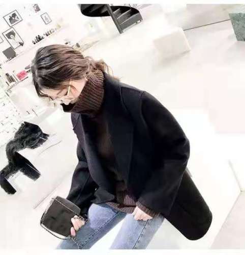 South Korea's new net red same woolen coat women's short short short Korean woolen coat