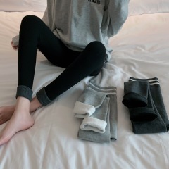 Real shooting, real price, no price reduction, elastic hip lifting yoga pants, leggings, versatile, plush, thickened foot bottoming socks