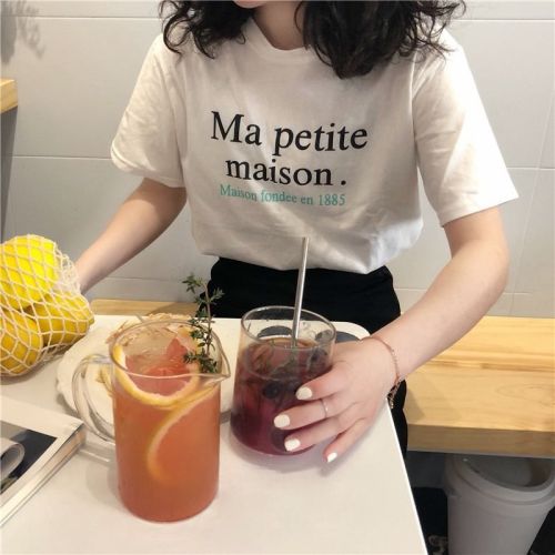 Short sleeve T-shirt women's loose ins fashion Hong Kong style retro women's top students leisure loose fashion trend new summer