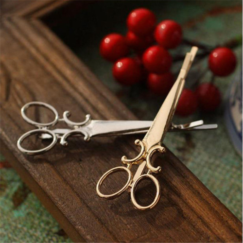 European and American Jewelry Personality Creativity Cute Chaomon Small Scissors Hair Cup Side Clip Japanese Department Spot