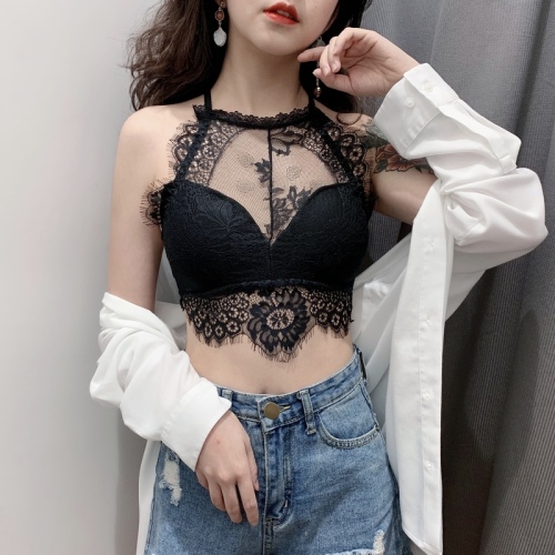 Real Price ~Real Pat ~Sexy Beautiful Back Lace Hollow Neck and Put on Bosom and Small Suspender vest for Women's Topcoat _______