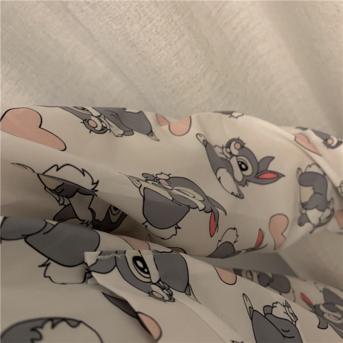 Actual Shot ~Girls'Funny Cartoon Love Rabbit Printed Long Sleeve Nightwear Suit Home Clothing in Spring and Summer