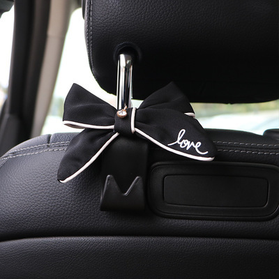 Simple personality, bow knot and multi-function hidden hook car seat with small hook