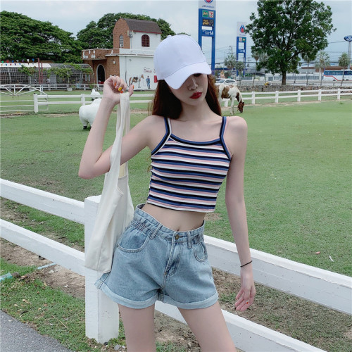 Actual photos of Hong Kong-style retro high-waist wide-legged pants, women's all-embroidered jeans, shorts and casual hot pants