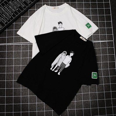 Short-sleeved T-shirts in Korean version of BF for men and women