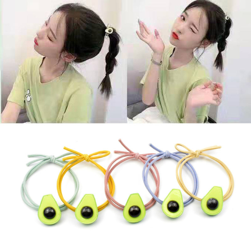 Korean version net red-headed rope avocado bow hair ring tied hair leather band cover Taobao small gift