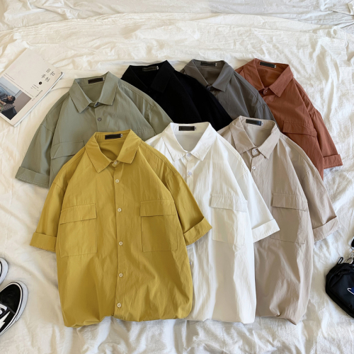 19 Summer/Double Pocket Loose Short Sleeve Shirt [Price Control 58]