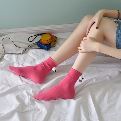 Pile up stockings Japanese series thin stereo big eyes socks shallow mouth net red cute animal stockings