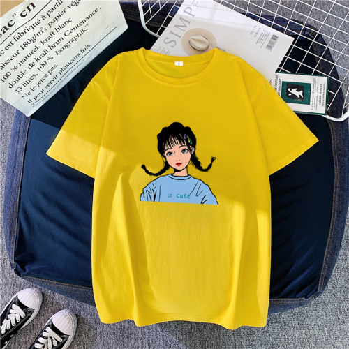 Real photo Korean Summer Short Sleeve T-Shirt round neck Pullover student top simple loose LARGE T-SHIRT