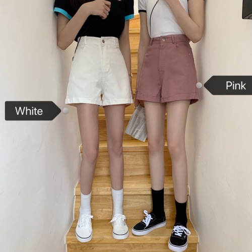 Real photo real price ~ summer Korean version girlfriends high waist loose wide leg short pants wear casual pants women's hot pants