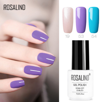 ROSALIND nail polish, pure color, mini nail polish, UV Gel, Bobbi glue, 7ml 58 color.