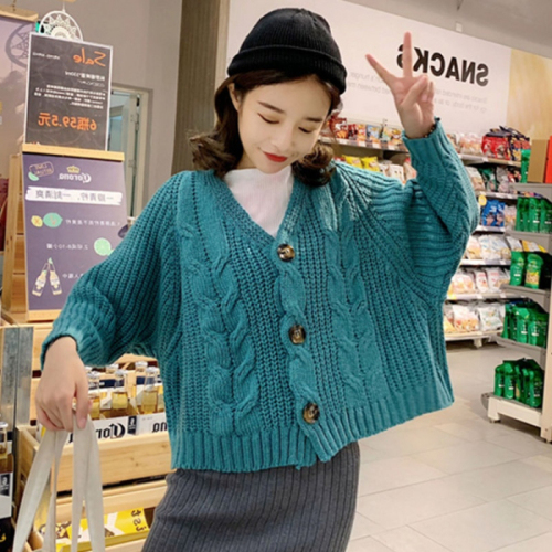New Korean version of loose twist sweater in autumn and winter