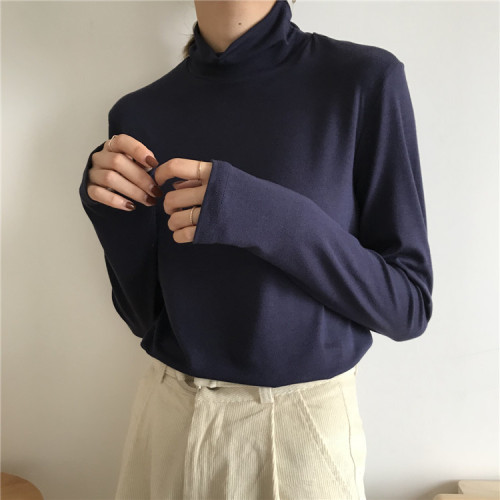 Quality Inspection of Pure Colour High-collar Bottom Shirts