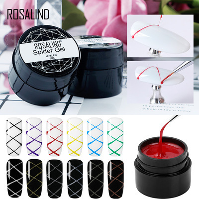 Rosalind Nail Shop Special Elastic Silk Drawing Spider Gum Creative Painting Phototherapy Flower Nail Gum 5ml